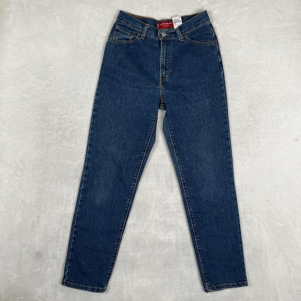 VTG Levi's 512 Classic Slim Tapered Jeans Womens 6S Blue Medium Wash Denim Y2K